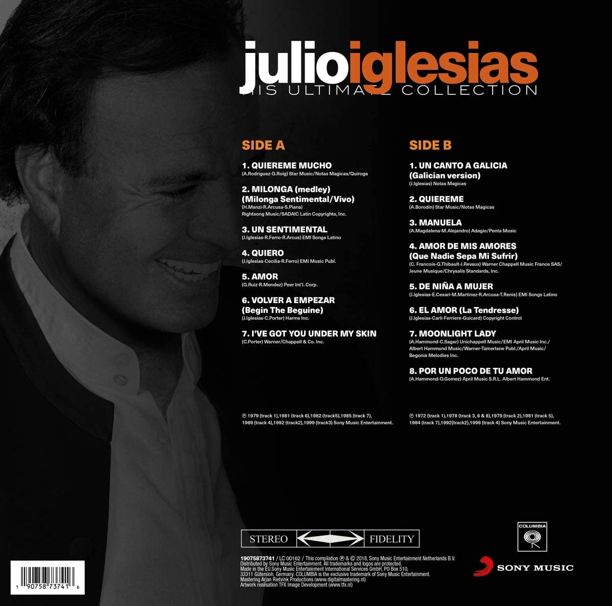 Julio Iglesias. His Ultimate Collection (LP) — изображение 2