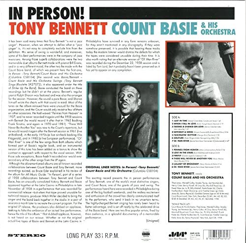 Tony Bennett With Count Basie Orchestra. In Person! (LP) — изображение 2