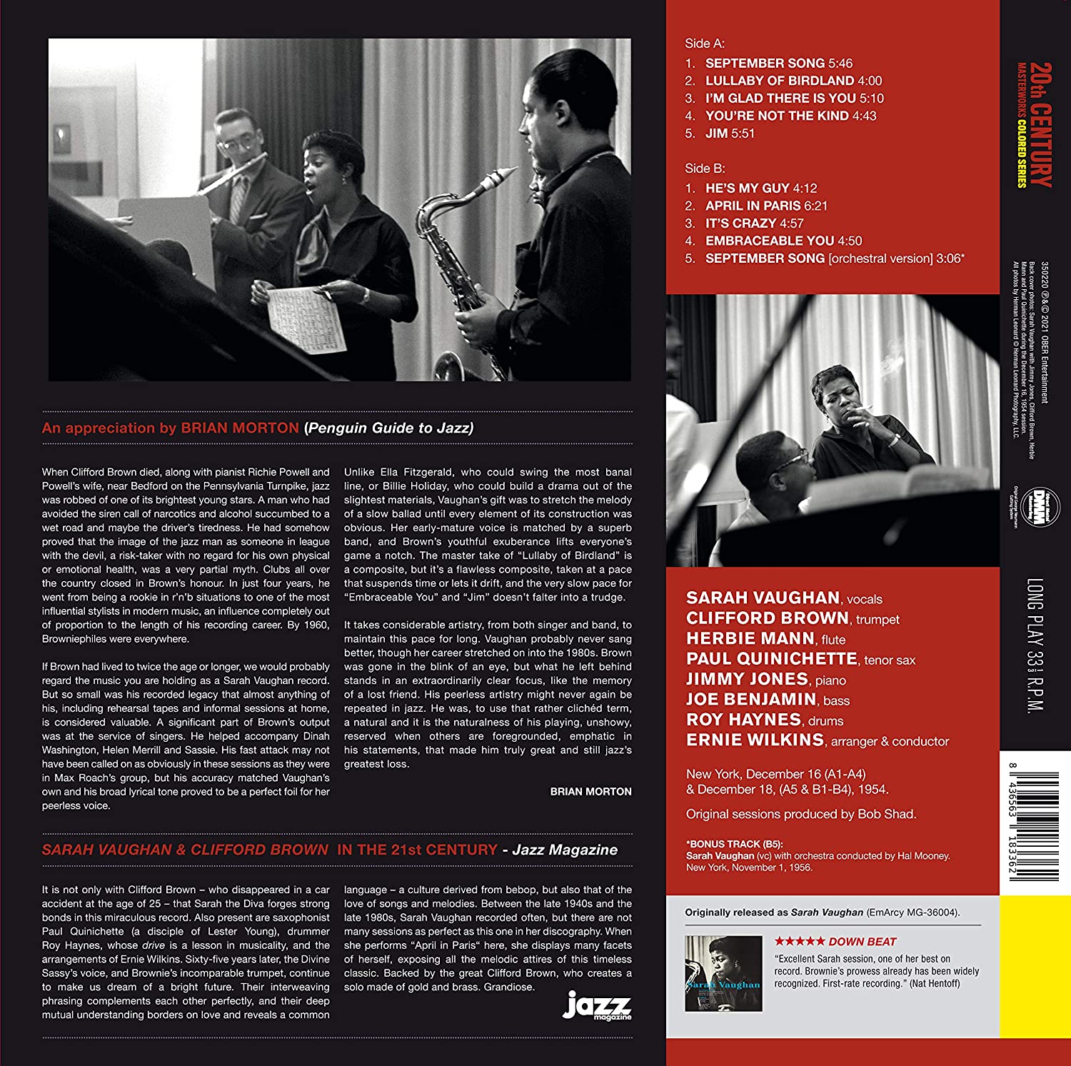 Sarah Vaughan. Sarah Vaughan & Clifford Brown (LP) (Purple Vinyl) — изображение 2