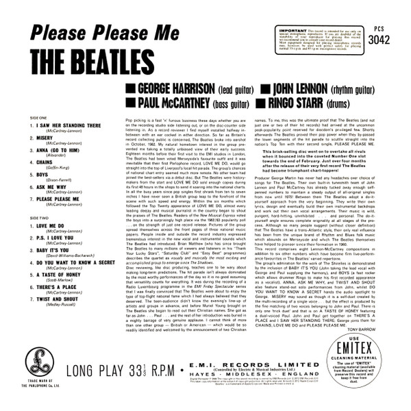 The Beatles. Please Please Me (LP) — изображение 3
