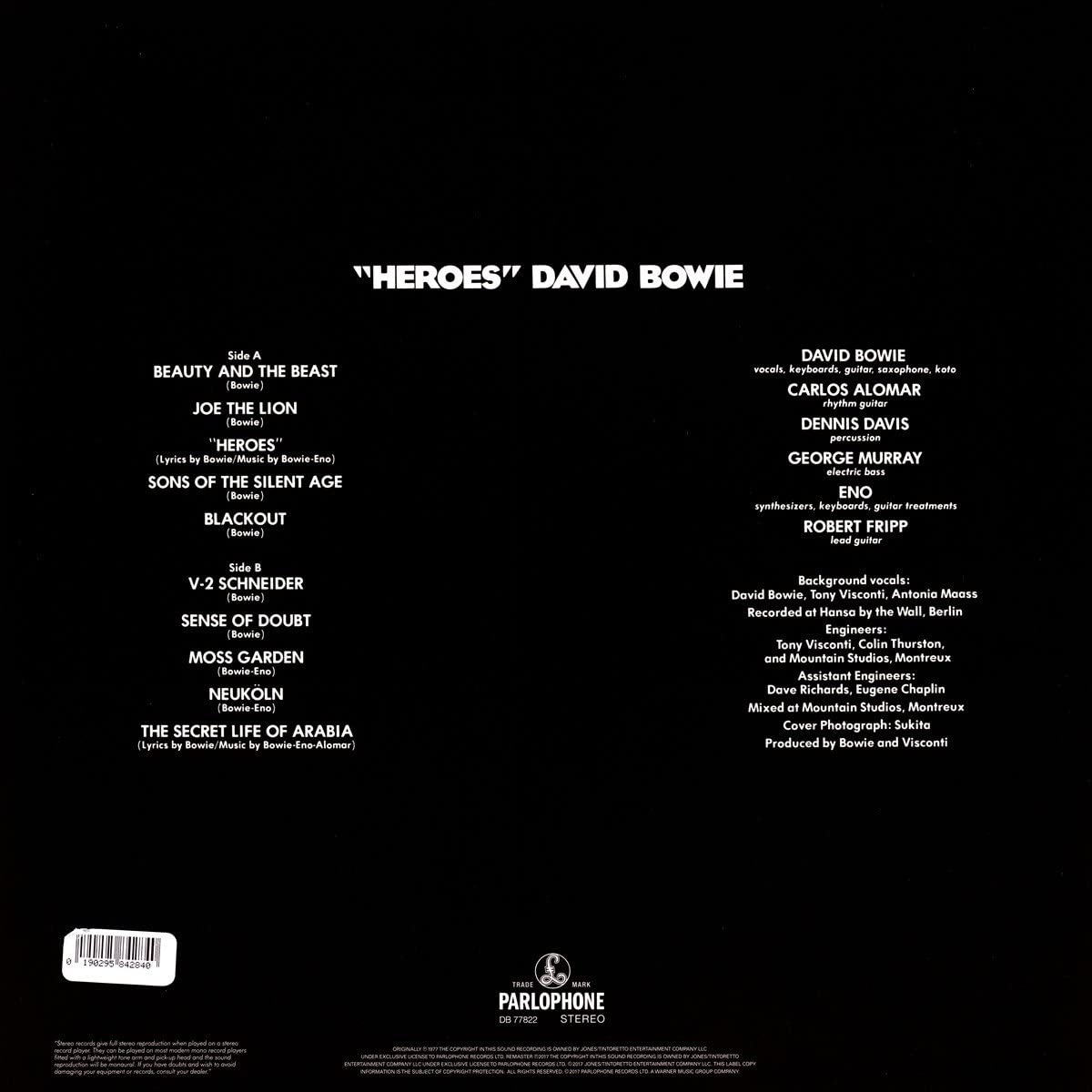 David Bowie. "Heroes" (LP) (180g) — изображение 2