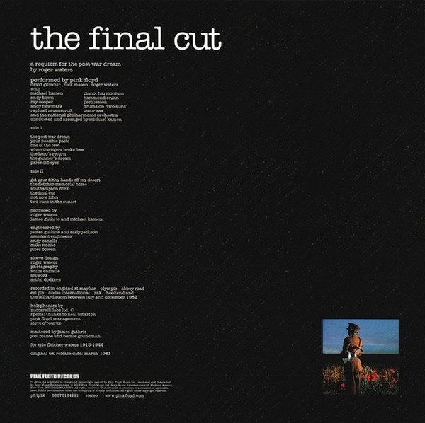 Pink Floyd. The Final Cut (LP) (180g) — изображение 3