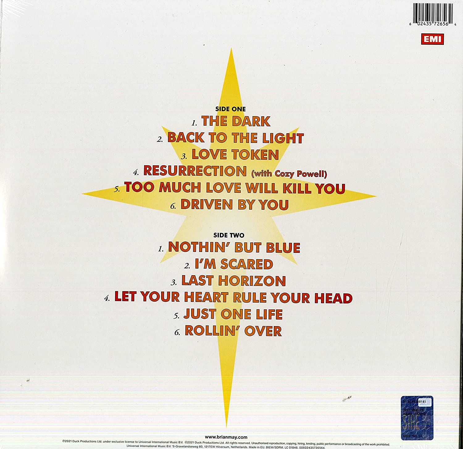 Brian May. Back To The Light (LP) (180g) — изображение 3