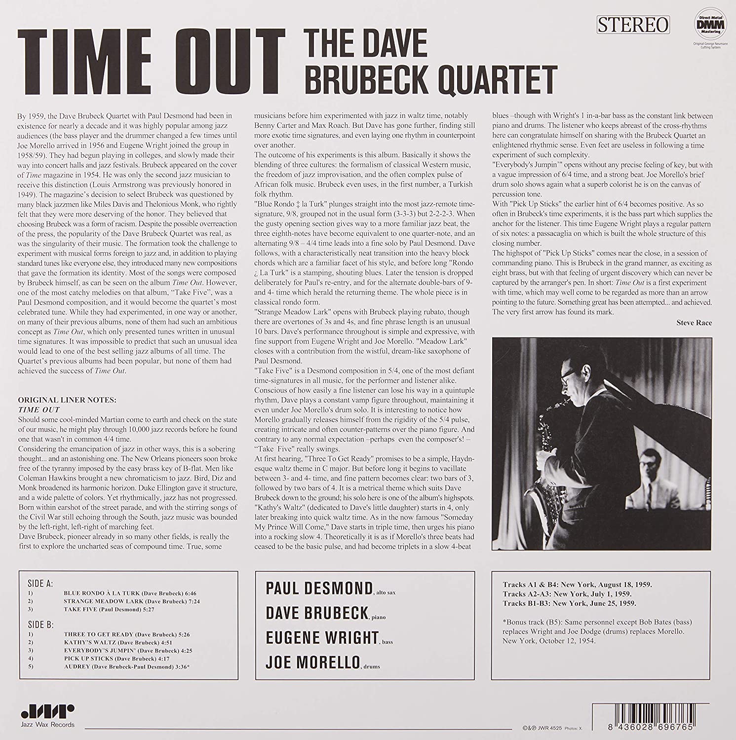 The Dave Brubeck Quartet. Time Out (LP) (180g) — изображение 2