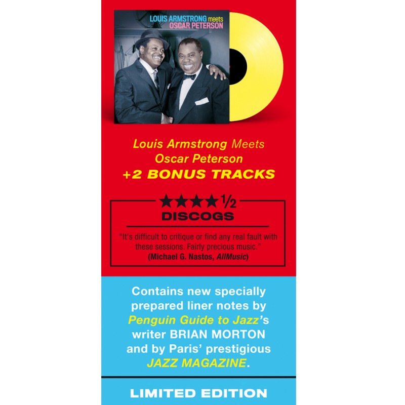Louis Armstrong, Oscar Peterson. Louis Armstrong Meets Oscar Peterson (+2 Bonus Tracks) (Transparent Yellow Vinyl) (LP) — изображение 2