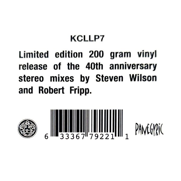 King Crimson. Red (LP) 40th Anniversary Edition, 200g, Limited Edition — изображение 2