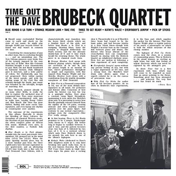 The Dave Brubeck Quartet. Time Out (LP) 180g, Gatefold — изображение 2