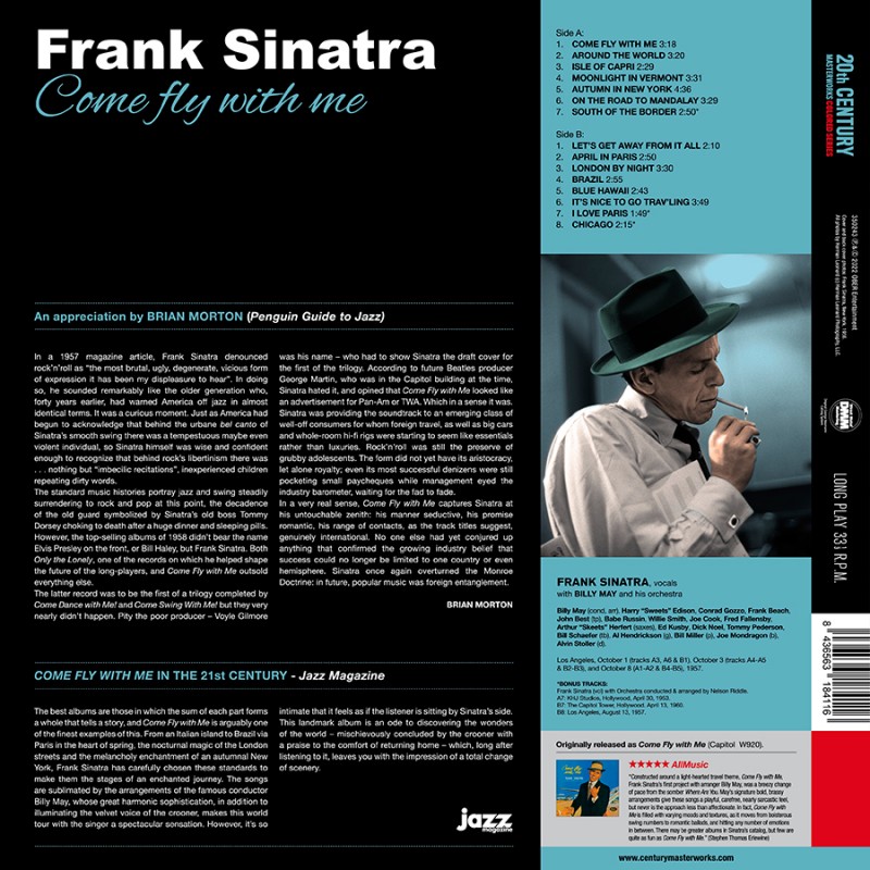Frank Sinatra. Come Fly With Me (LP) Blue, Limited Edition — изображение 2