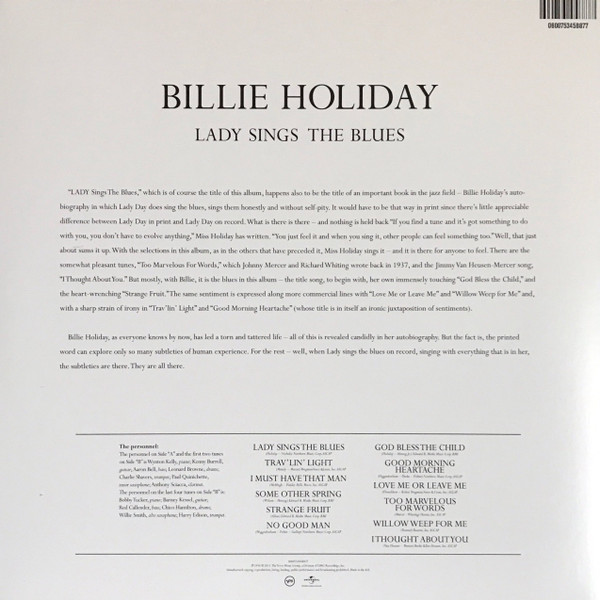 Billie Holiday. Lady Sings The Blues (LP) 180g — изображение 2