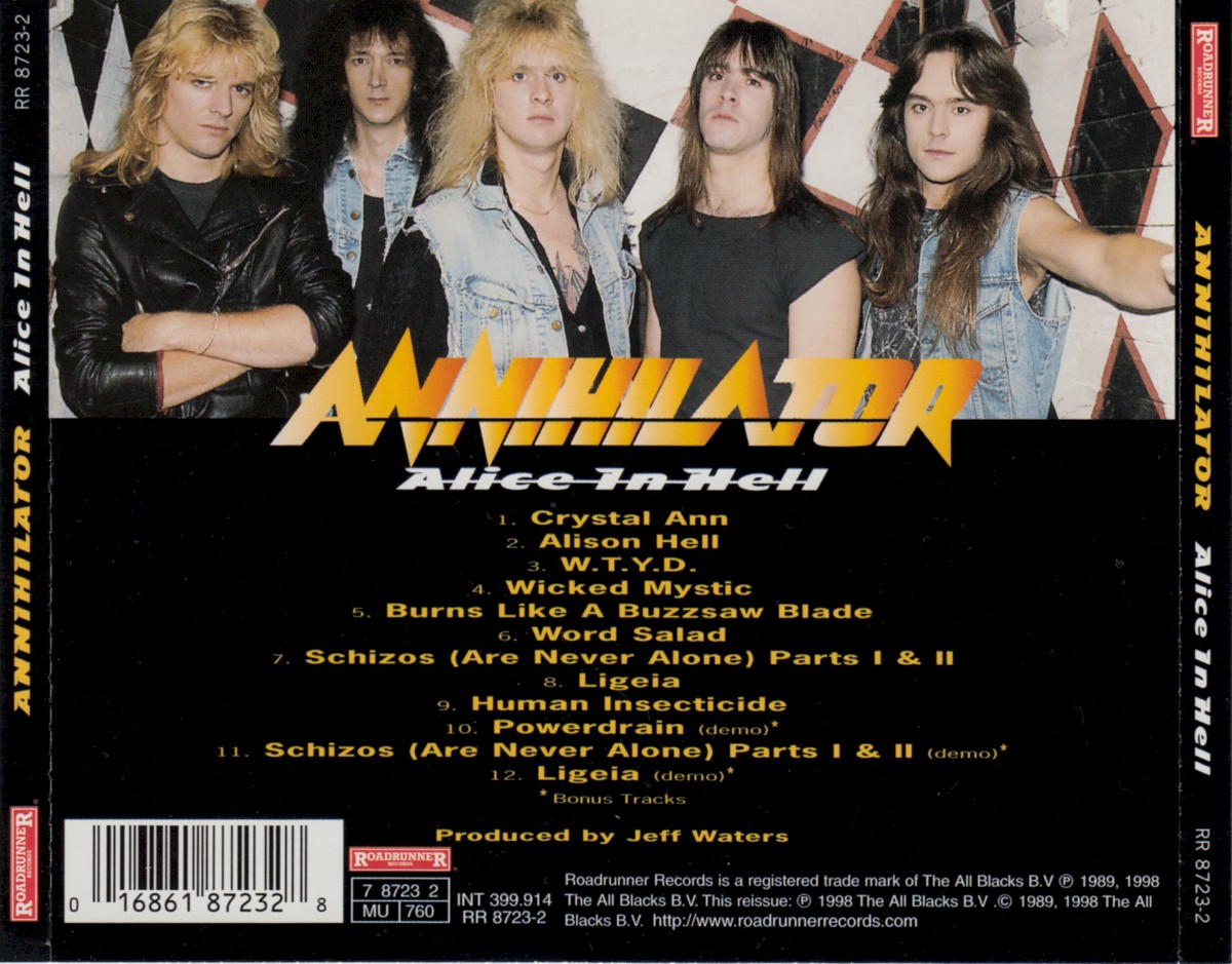Annihilator. Alice In Hell (CD) (Remastered) — изображение 2