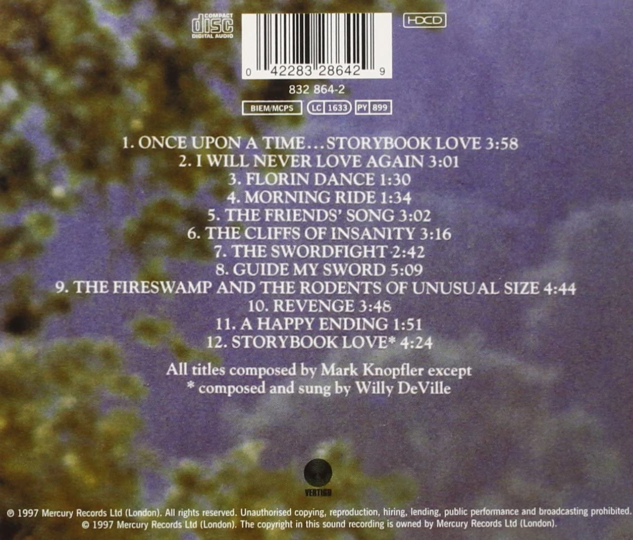 Mark Knopfler. The Princess Bride (CD) — изображение 2