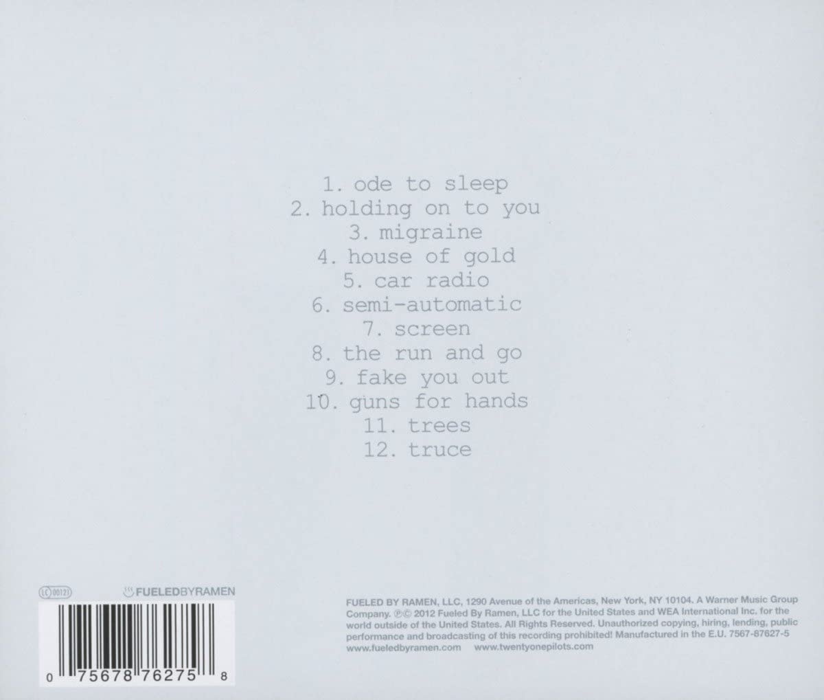 Twenty One Pilots. Vessel (CD) — изображение 2