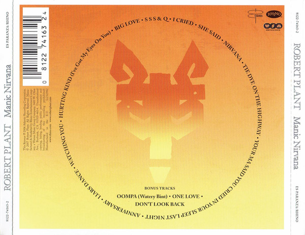 Robert Plant. Manic Nirvana (CD) (Remastered) — изображение 2