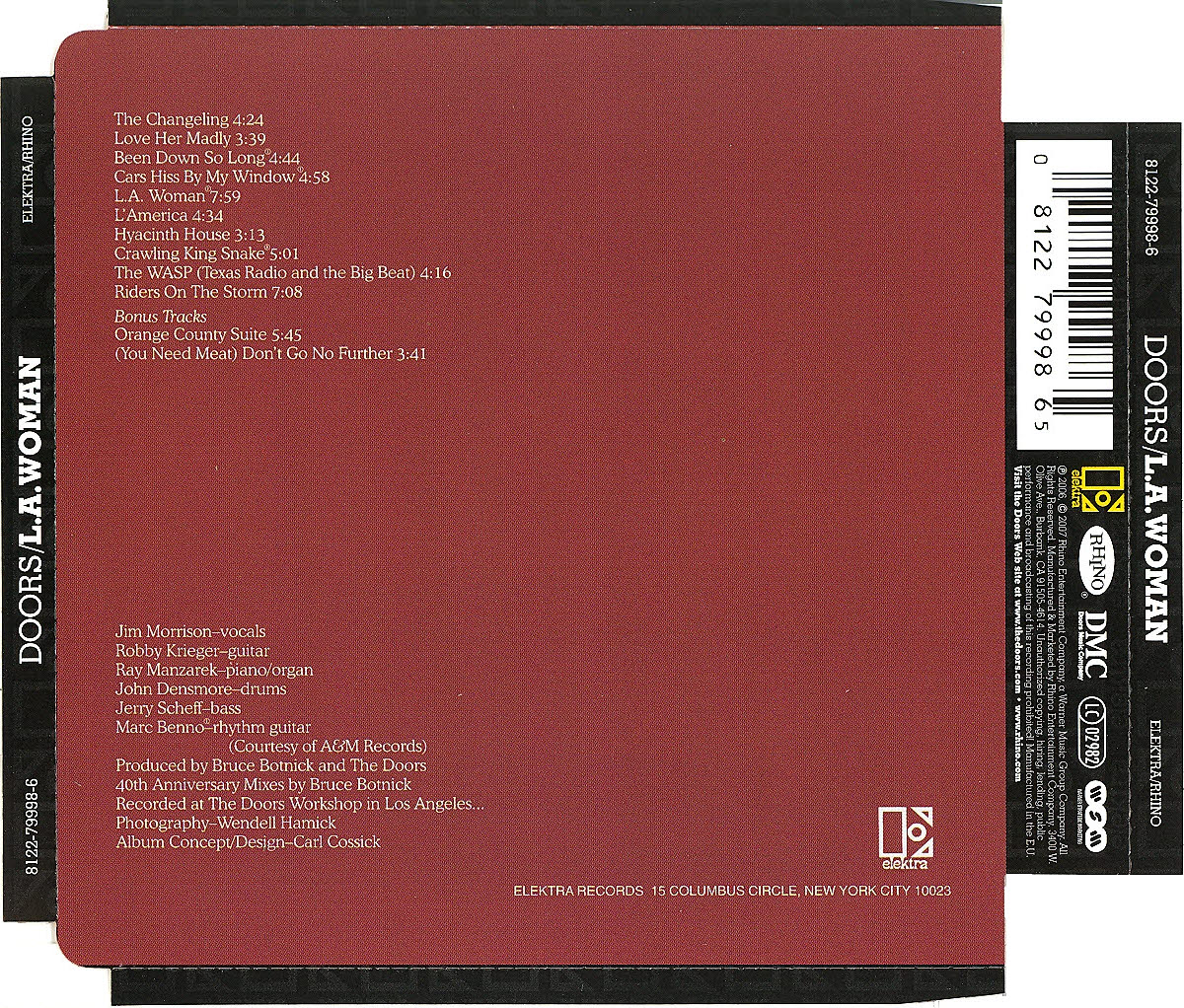 The Doors. L.A. Woman (CD) 40th Anniversary Mixes (Remastered) — изображение 2