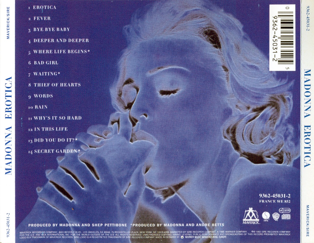 Madonna. Erotica (CD) — изображение 2