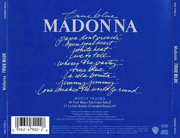 Madonna. True Blue (CD) (Remastered) — изображение 2