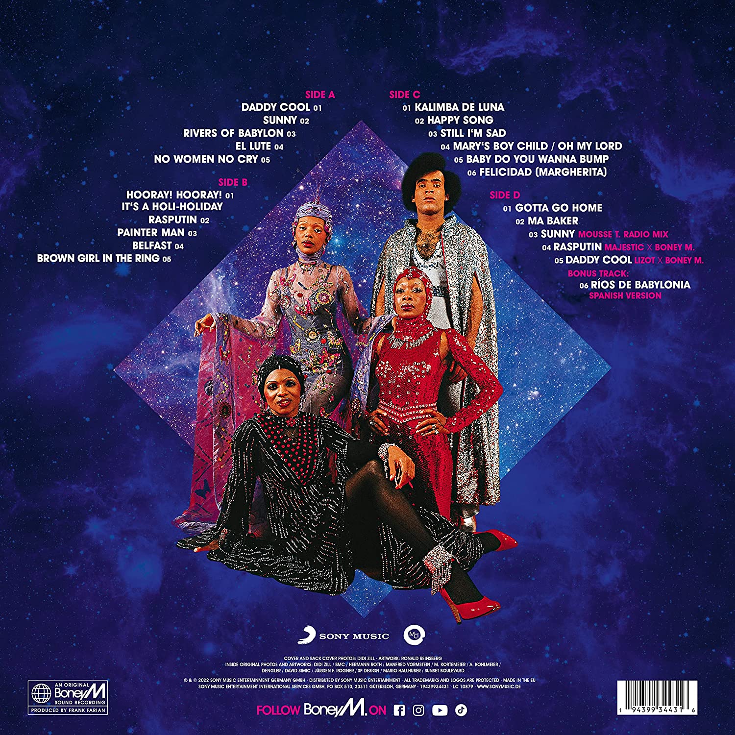 Boney M. The Magic Of Boney M. (Special Remix Edition) (2LP) Magenta Transparent & Blue Transparent, Gatefold — изображение 3