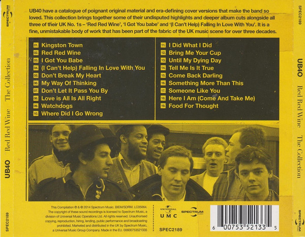 UB40. Red Red Wine (The Collection) (CD) — изображение 2