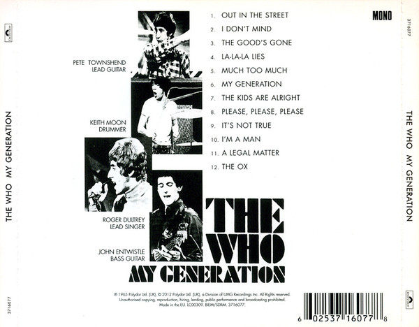 The Who. My Generation (CD) (Remastered) — изображение 2