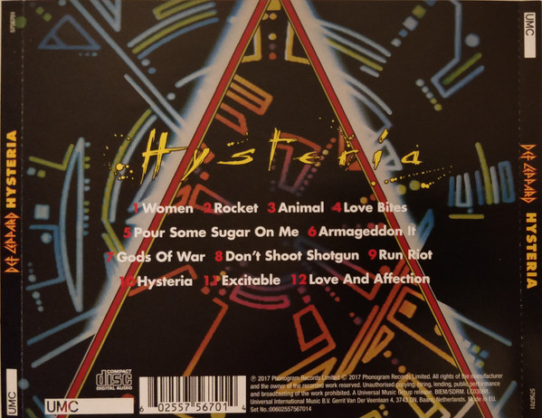 Def Leppard. Hysteria (CD) (Remastered) — изображение 2