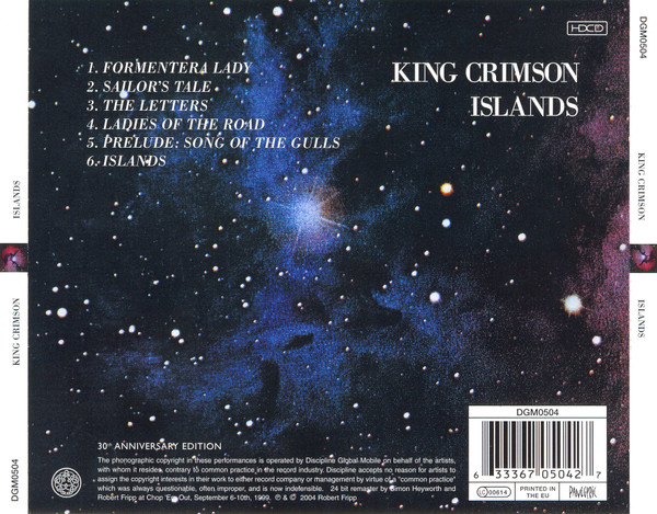 King Crimson. Islands (CD) (Remastered) — изображение 2