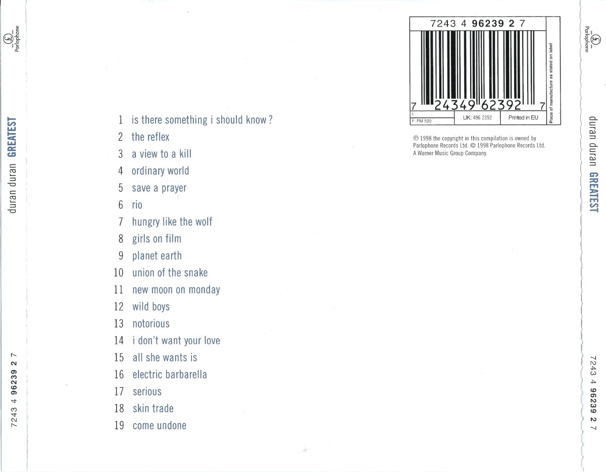 Duran Duran. Greatest (CD) — изображение 2