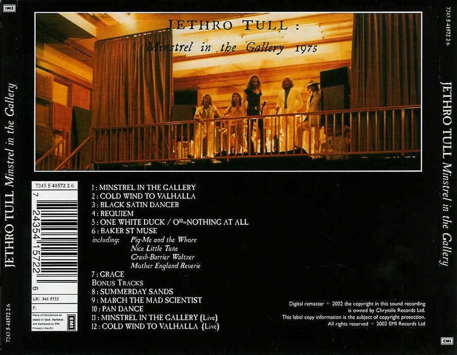 Jethro Tull. Minstrel In The Gallery (CD) (Remastered) — изображение 2