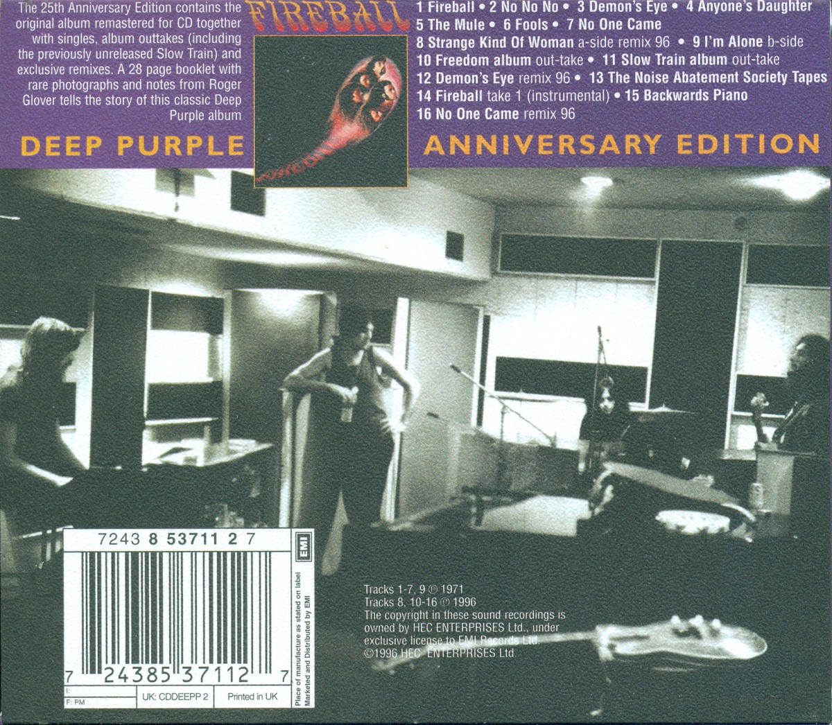 Deep Purple. Fireball (CD) 25th Anniversary Edition (Remastered) — изображение 2