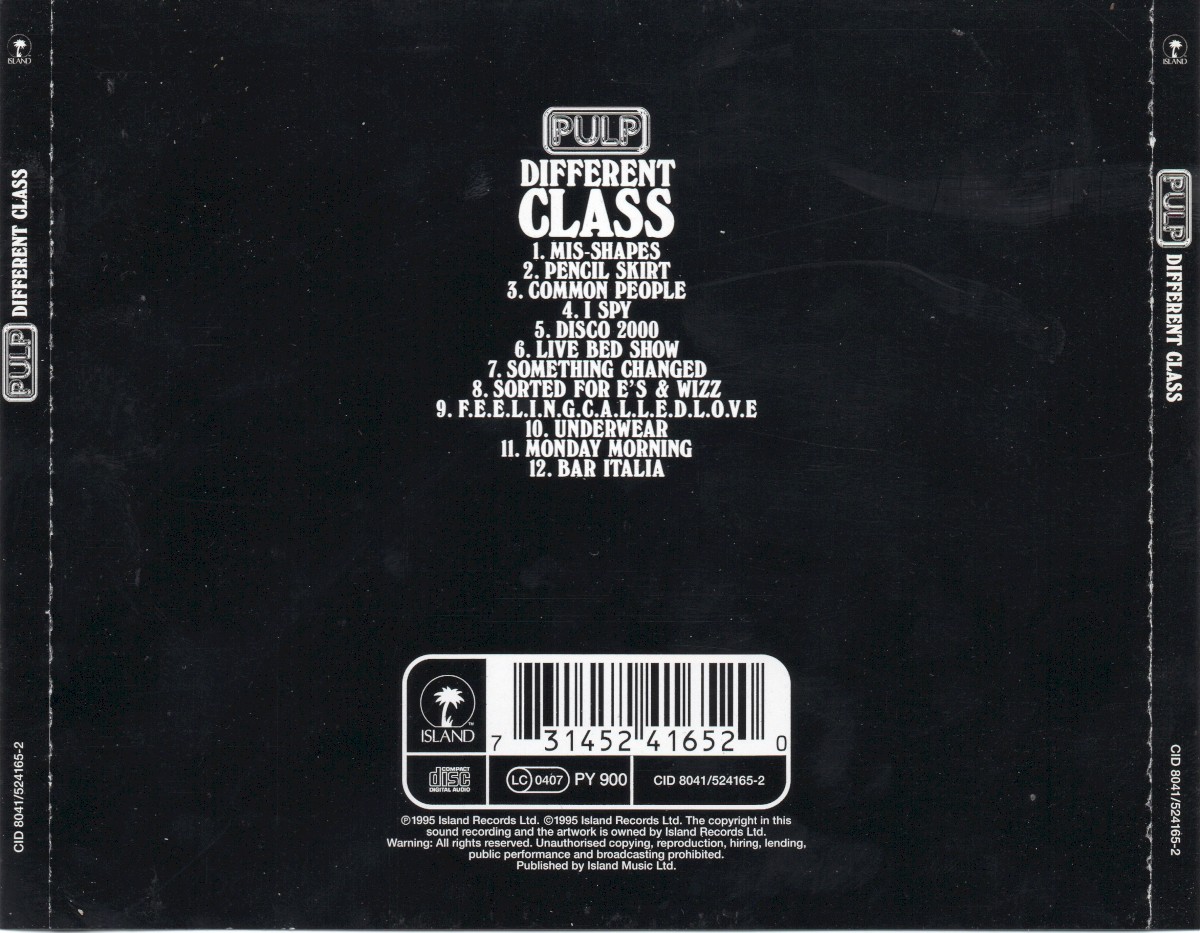 Pulp. Different Class (CD) — изображение 2