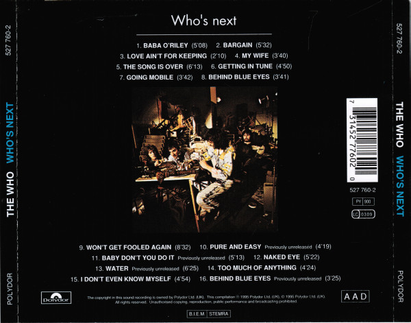 The Who. Who's Next (CD) (Remastered) — изображение 2