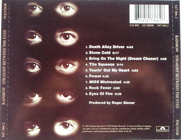 Rainbow. Straight Between The Eyes (CD) (Remastered) — изображение 2