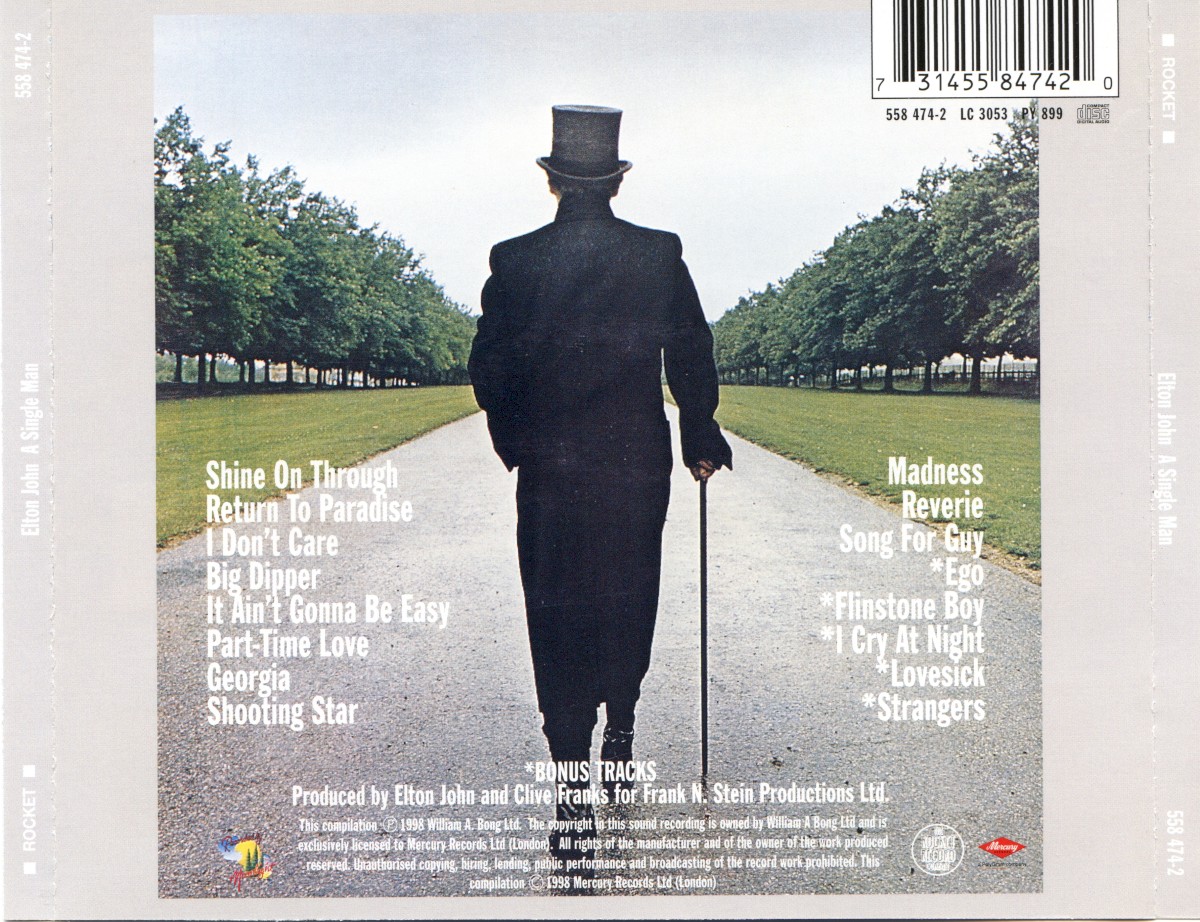 Elton John. A Single Man (CD) (Remastered) — изображение 2