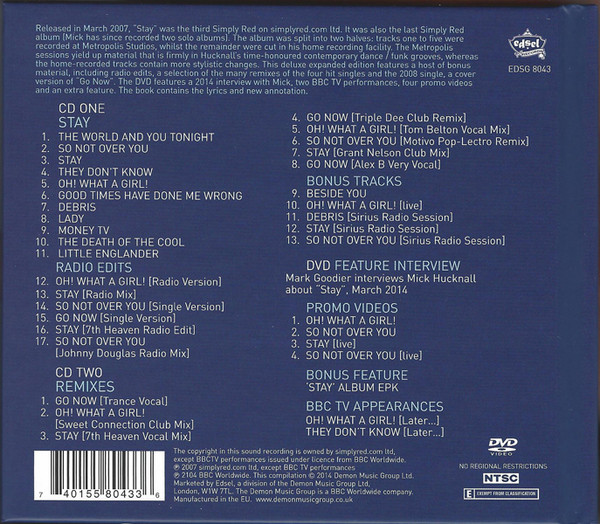 Simply Red. Stay (2CD+DVD) Deluxe Casebound Book Edition — изображение 2