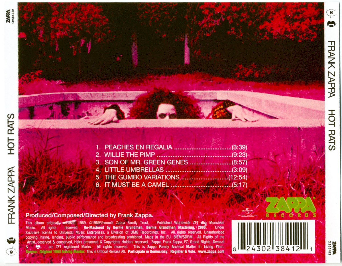 Frank Zappa. Hot Rats (CD) (Remastered) — изображение 2