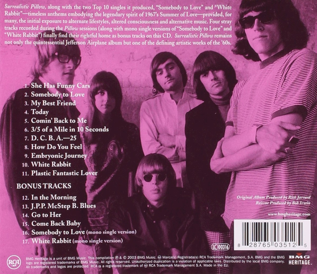 Jefferson Airplane. Surrealistic Pillow (CD) (Remastered) — изображение 2