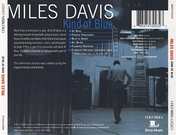 Miles Davis. Kind Of Blue (CD) (Remastered) — изображение 2