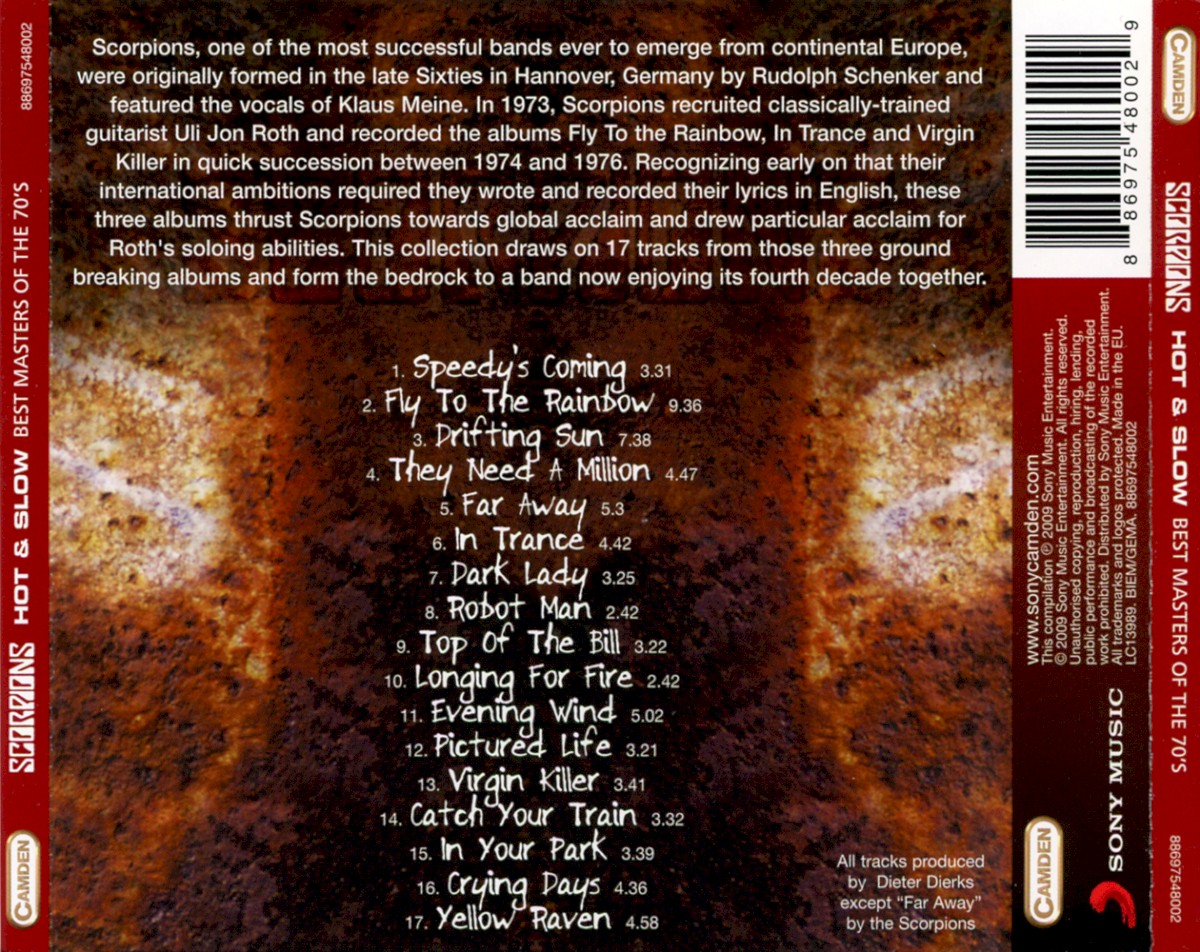 Scorpions. Hot & Slow (Best Masters Of The 70´s) (CD) — изображение 2