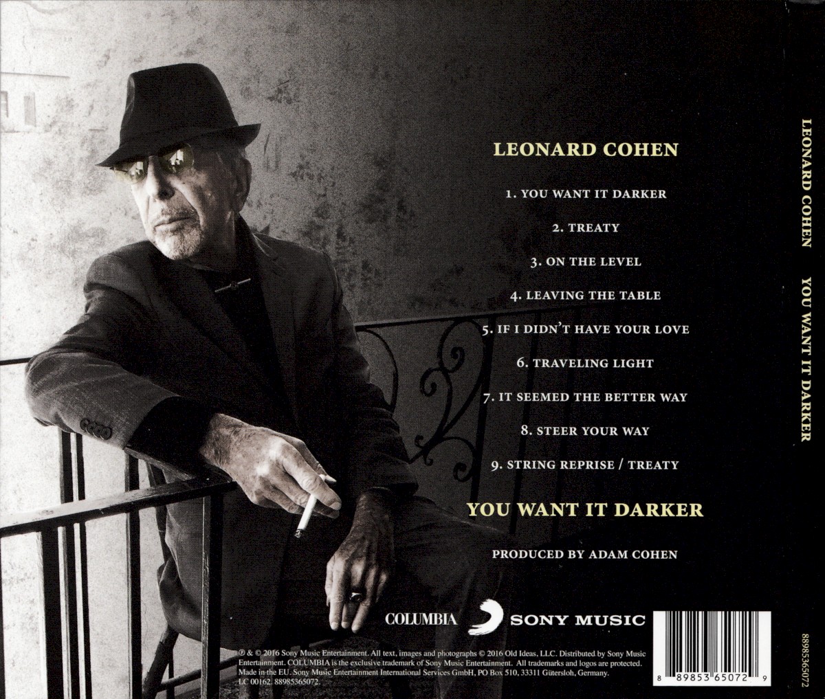 Leonard Cohen. You Want It Darker (CD) Digipak — изображение 2