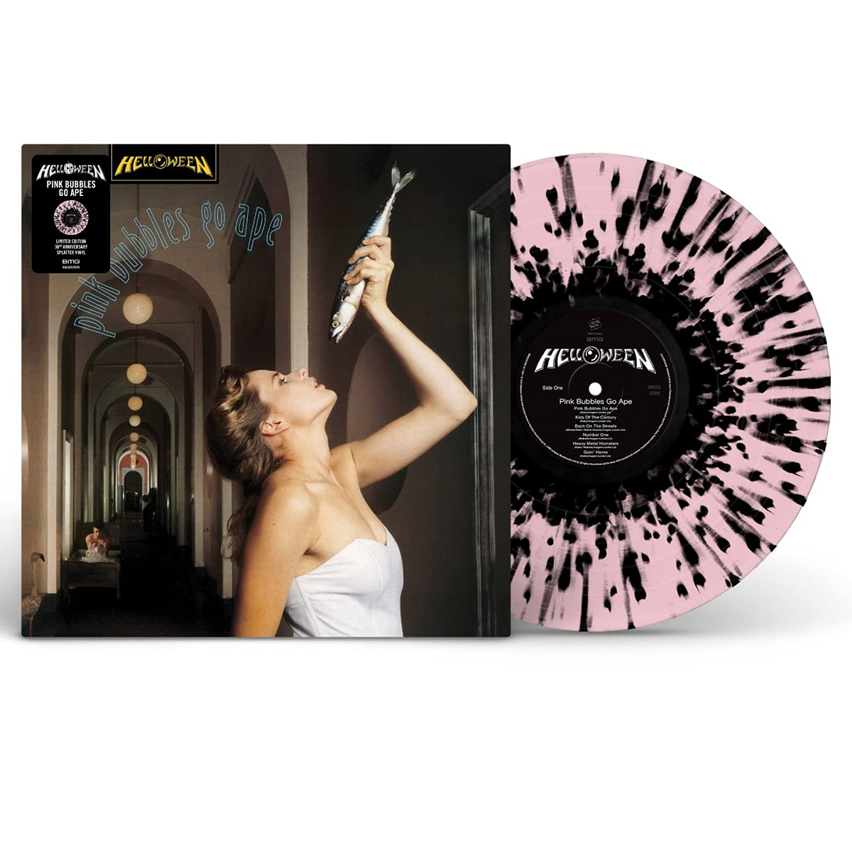 Helloween. Pink Bubbles Go Ape (LP) Pink With Black Splatter, 30th Anniversary, Gatefold — изображение 2
