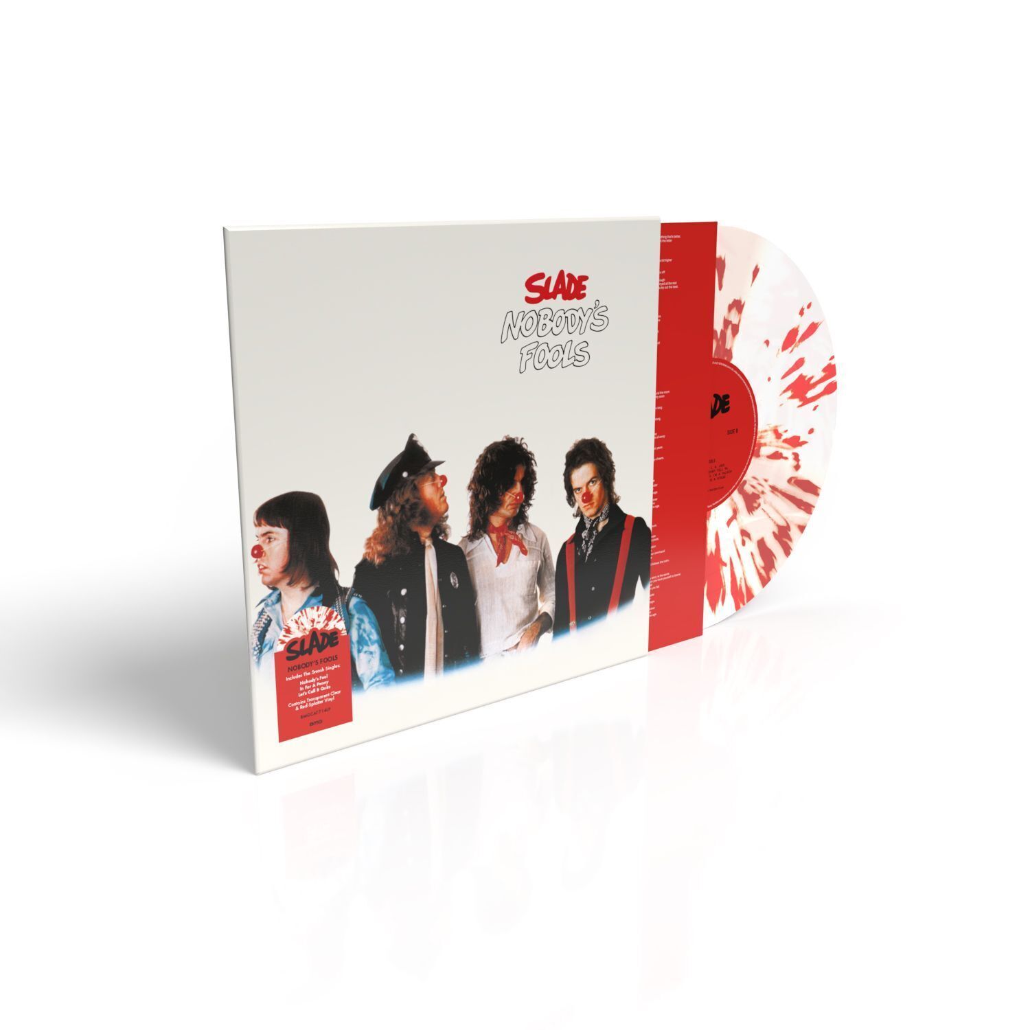 Slade. Nobody's Fools (LP) Clear/Red splatter vinyl — изображение 2
