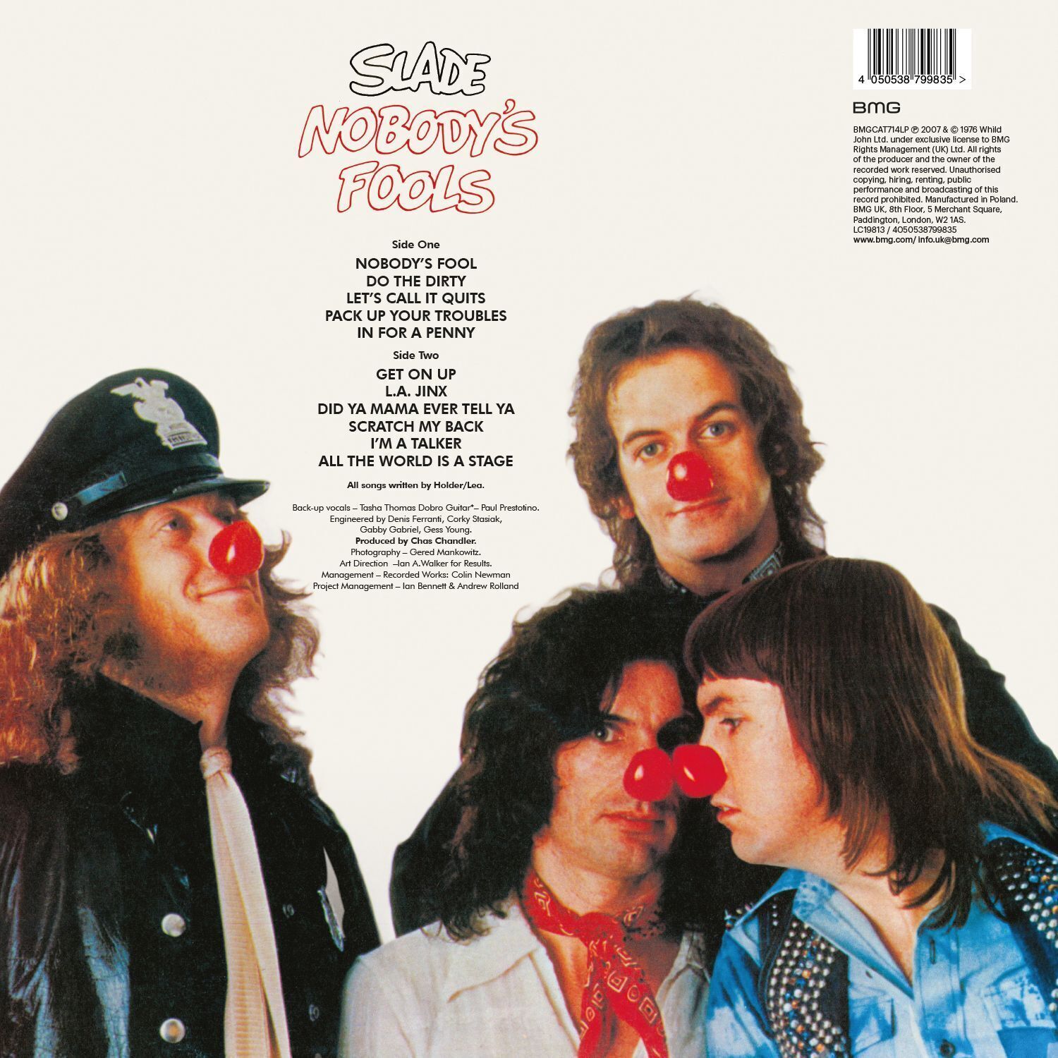 Slade. Nobody's Fools (LP) Clear/Red splatter vinyl — изображение 3