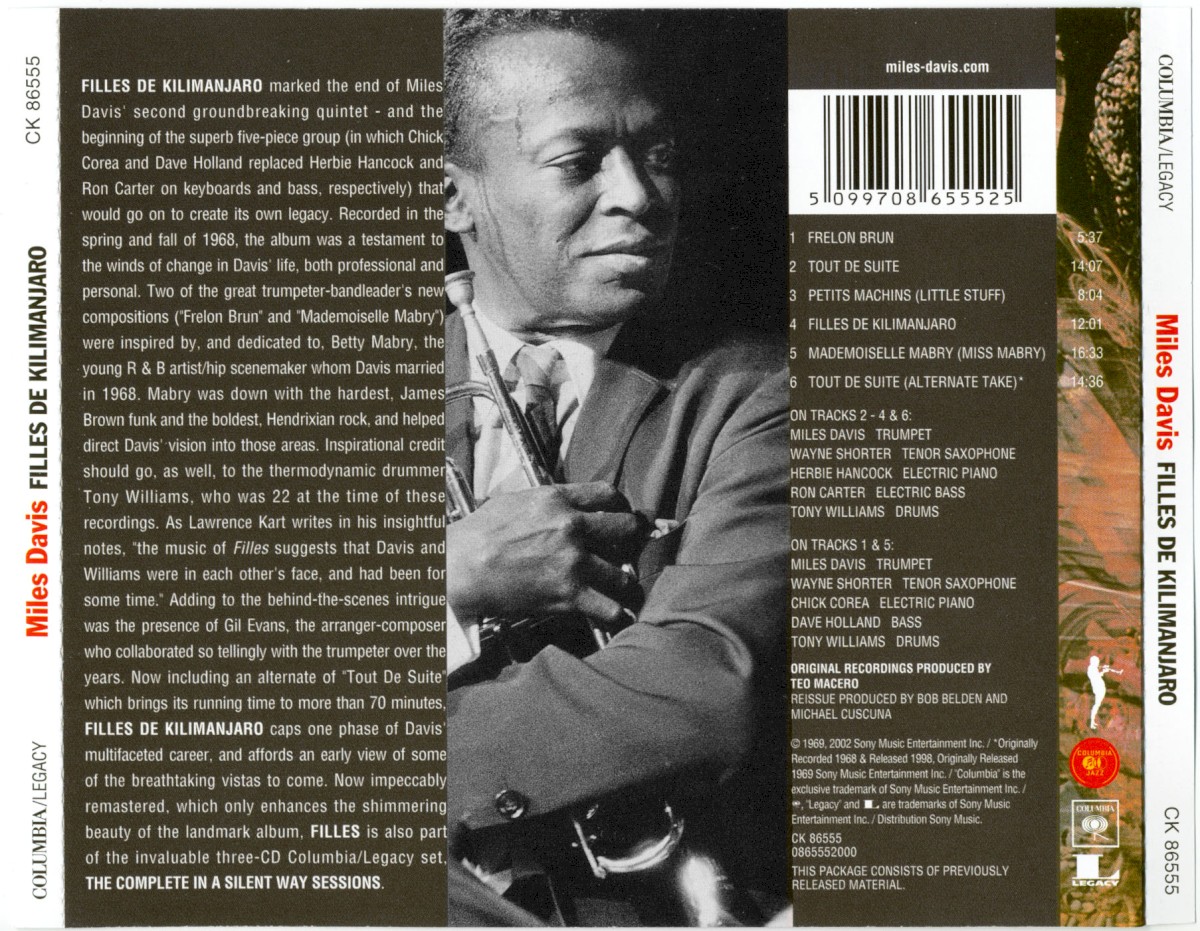 Miles Davis. Filles De Kilimanjaro (CD) (Remastered) — изображение 2