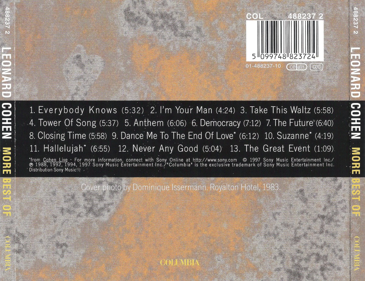 Leonard Cohen. More Best Of (CD) — изображение 2