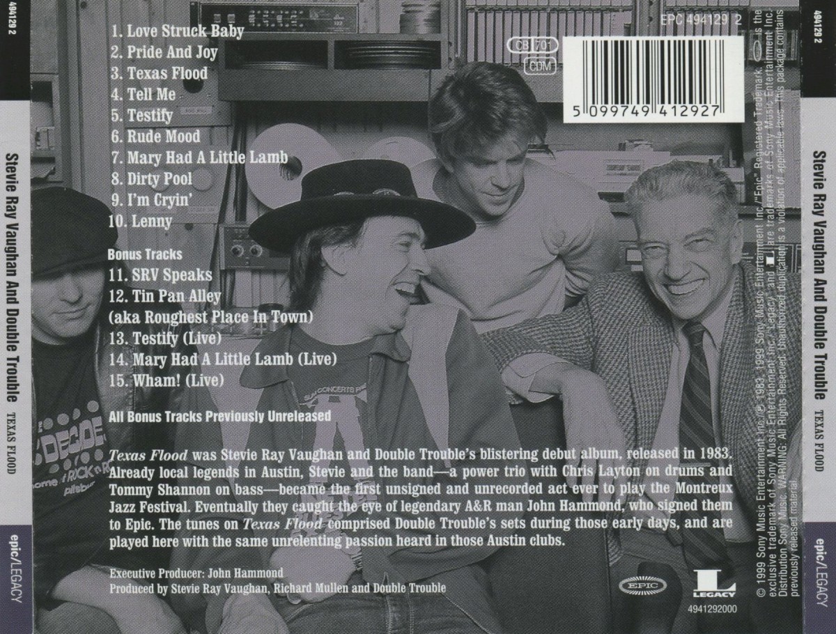 Stevie Ray Vaughan & Double Trouble. Texas Flood (CD) (Remastered) — изображение 2